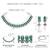 Green oxidised necklace earrings set faux emerald studded festive