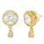 Women's brass golden toned round drop mangalsutra & earring  set