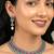 Rani pink green oxidised necklace earrings set faux emerald ruby