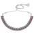 Rani pink green oxidised necklace earrings set faux emerald ruby
