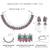 Rani pink green oxidised necklace earrings set faux emerald ruby