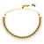 Blue crystals & pearl studded necklace earrings set jewelry for women