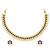Blue crystals & pearl studded necklace earrings set jewelry for women
