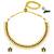 Women's crystals & pearl studded necklace earrings set jewelry for women