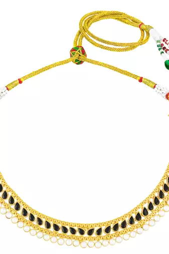 Women's crystals & pearl studded necklace earrings set jewelry for women