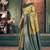 mustard zari silk blend woven festive wear saree