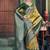 mustard zari silk blend woven festive wear saree