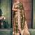 bronze zari silk blend woven festive wear saree