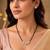 Women's brass golden toned triple round mangalsutra set with s-hook