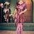 onion pink zari silk blend woven festive wear saree