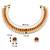 Women's faux kundan pearl fancy choker necklace bharatanatyam jewelry set set