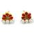 Women's faux kundan pearl fancy choker necklace bharatanatyam jewelry set set