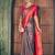 gray zari silk blend woven festive wear saree