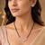 Women's brass silver toned five heart mangalsutra & stud earring set