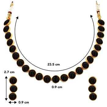 Women's faux kundan choker necklace bharatanatyam jewelry set with earrings 4