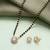 Round solitaire design black beaded mangalsutra with stud earrings