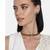 Women's black choker necklace with stud earrings for women temple