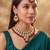 Maroon kundan ethnic necklace earrings maangtikka set for women