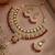 Maroon kundan ethnic necklace earrings maangtikka set for women
