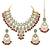 Maroon kundan ethnic necklace earrings maangtikka set for women