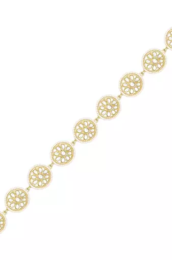 Gold plated white kundan studded maatha patti sheeshphool hair accessories fashion ethnic jewellery gift for women