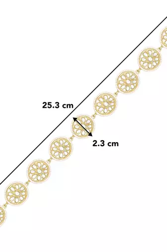 Gold plated white kundan studded maatha patti sheeshphool hair accessories fashion ethnic jewellery gift for women