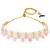 Women's pink crystal & beads studded necklace earrings set jewelry for women