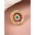 Rani pink green kundan & beads studded adjustable finger ring set ethnic gift for women