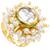 Crystal & beads studded finger ring adjustable fashion jewellery for women