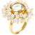 Crystal & beads studded finger ring adjustable fashion jewellery for women