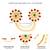 Red green kundan & beads twin finger ring for women