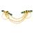Red green kundan & beads studded adjustable twin finger ring fashion ethnic jewelry for women