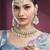 Women's kundan choker necklace dangle earrings & maangtikka bharatanatyam