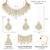 Women's kundan choker necklace dangle earrings & maangtikka bharatanatyam