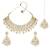Women's kundan choker necklace dangle earrings & maangtikka bharatanatyam