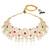 Cz faux ruby & beads studded necklace earrings & maangtikka set
