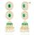 Faux emerald cz & beads studded necklace earrings & maangtikka set