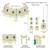 Faux emerald cz & beads studded necklace earrings & maangtikka set