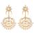 Women's kundan pearl white chandbali earrings with maang tikka jewelry set