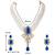 Women's kundan pendant beads string necklace earrings jewelry bharatanatyam