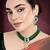 Crystal pearl necklace earring traditional bharatanatyam jewelry set