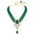 Crystal pearl necklace earring traditional bharatanatyam jewelry set