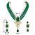 Crystal pearl necklace earring traditional bharatanatyam jewelry set