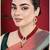 Crystal pearl necklace earring bharatanatyam jewelry set maroon