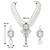Women's crystal pearl necklace earring bharatanatyam jewelry set white