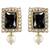 Women's beads black kundan choker necklace drop earring bharatanatyam jewelry