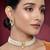 Ethnic choker necklace earrings wedding bollywood party jewelry set