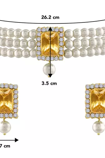 Ethnic choker necklace earrings wedding bollywood party jewelry set