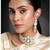 Women's shining crystal beaded adjustable choker necklace earring