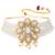Women's shining crystal beaded adjustable choker necklace earring